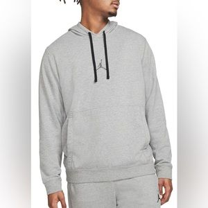 Jordan - DRI-FIT Air Fleece Pullover Hoodie - Men’s size Large - grey and black